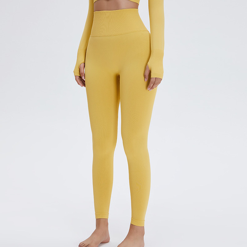 High Waisted Seamless Gym Peach Butt Lifting Leggings Nude 14 Colors S M L Size