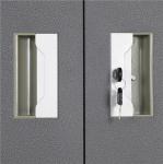 Double Door Metal Wardrobe Lockers For Clothes 0.5-1.0mm Thickness