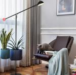Nordic Creative 5W LED Floor Light Black with Long Arm UP Down Copernica P LED