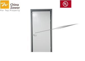 China UL Certified Single Leaf RH/ LH Open Milky White Color FD90 Steel Fire Door/ 45 mm Thick wholesale