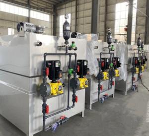 China Polymer Dosing Machine Unit Stainless Steel Feed Machine For Water Inlet Pipe wholesale