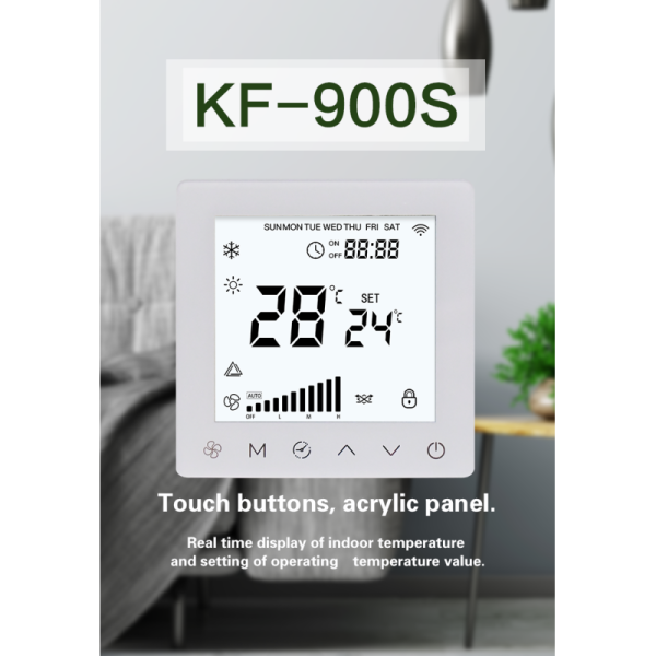 Programmable Wireless Fan Coil Thermostat For Commercial Projects