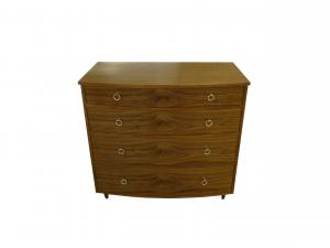 China 4 Drawer Hotel Room Dresser Walnut Wood Veneer Commercial Furniture on sale