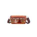 FASHION CHINESE NATIONAL STYLE WIDE SHOULDER STRAP PILLOW BAG CROSSBODY BAG