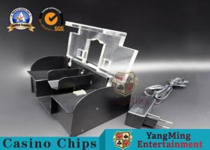 China 1 - 2 Deck Casino Poker Dedicated Card Shuffler With Metal Iron Transparent Cover wholesale