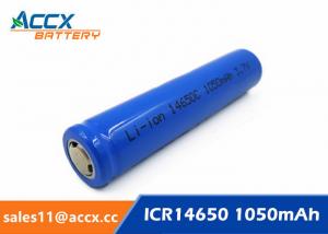 China cordless telephone battery ICR14650 3.7V 1050mAh li-ion batteries 14650, 14500, 18500, 18650, 26650 for led light wholesale