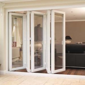 China Thermal Break Aluminum Glass Sliding Folding Doors For Residential Storefront wholesale