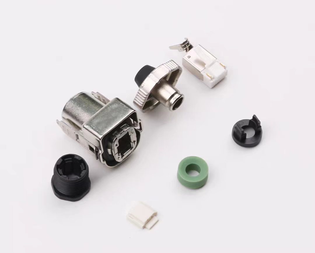 Compatible RJ45 Crystal Head 4/2 Zinc Alloy Large Head Coded Connector 6FX5002-0DM67 IP67