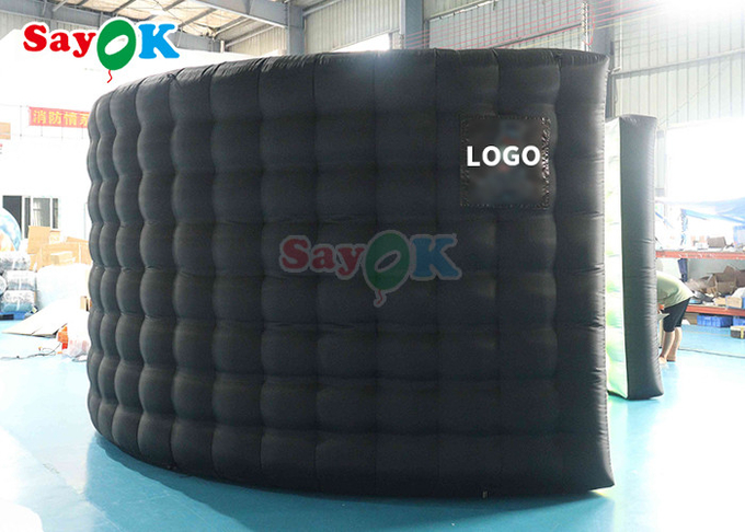 Portable Curved Inflatable Photo Booth Backdrop Wall For Exhibition