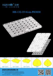China 90°/T2/T3/T4/T5 Available Street Light Lens 140pcs 3030LEDs 218×141.25MM Glare Reduction Light Uniform wholesale