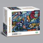 ODM Gift Family 1000 Piece Decompression Game Jigsaw Puzzle For Adults