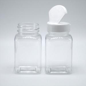 China 100ML PET Square Jar Pharma's Long-Lasting for Candy Sugar Storage wholesale