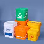 Food Packing Snacks Barrels PP Square Plastic Bucket With 5L 10L 13L 16L 25L