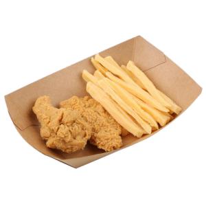 China Food Grade Kraft Paper Tableware Custom Logo And Shape Available For Packaging Biodegradable Paper boat box wholesale