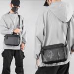 Fashion Men Messenger Shoulder Bag Business Simple Portable Square Bag