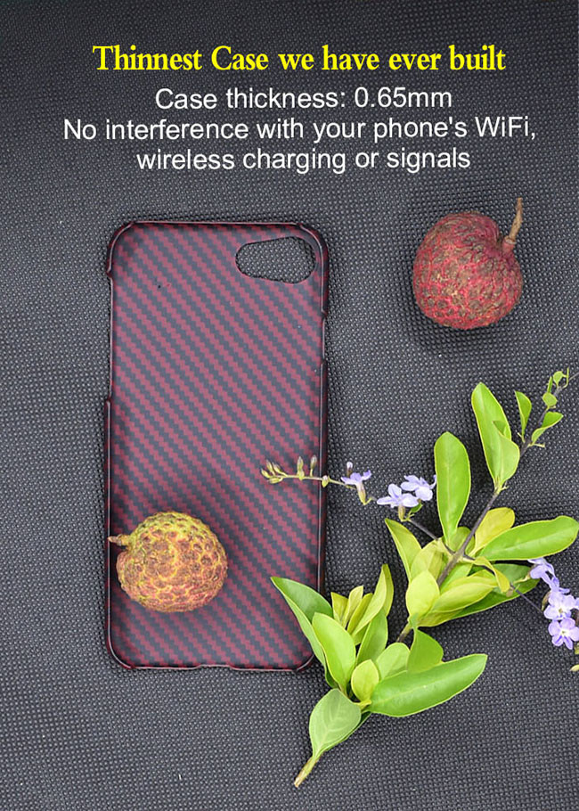 No fingerprints Ultra Light Aramid Fiber Phone Case For iPhone SE