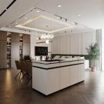 Modern Quartz Stone Countertop Italian Furniture for Smart Folding Small Kitchen
