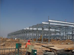 China Prefabricated Steel Frame Structure Construction Commodity Storage Warehouse on sale