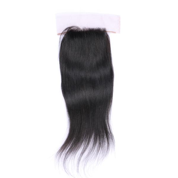 Elegant-wig Indian Straight Hair Silk Base Front Lace Closures With Baby Hair