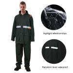 Reflective Tapes Waterproof Rain Suits with 0.45mm Thickness and Waterproof PU