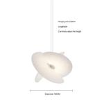 Luceplan Levante Pendant Light Nordic Silk Chandelier Illa Apartment Duplex