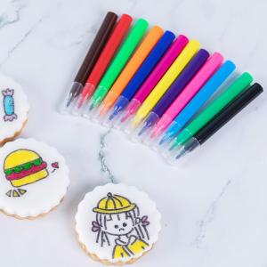 China Kids Fun DIY Cookies Fine Point Edible Marker Pen Mini Size 9 Colors wholesale