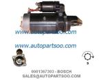 0001367301 0001367303 BOSCH 12V 3KW 9T STARTER MOTOR 0001367301 0001367303