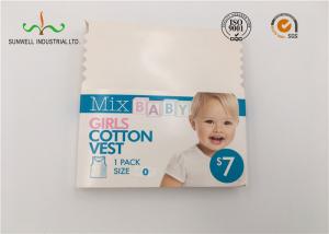 China CMYK 4 Colors Printed 2 Coated Side Art Paper Customized Design For Baby Vest Belly Band wholesale