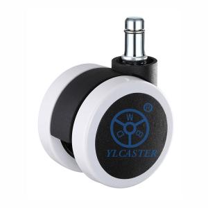 China 40KG Twin Wheel M11x22mm Grip Ring Stem Swivel Chair Casters Furniture Castors wholesale
