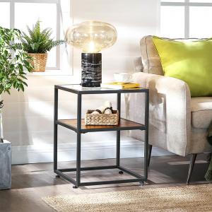 China Small End Table for Sale,Glass Top Side Table, Particleboard Side Table Furniture, LET03BX on sale