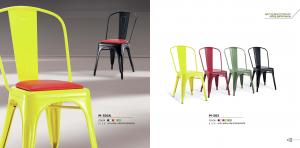 China outdoor metal Marais cushion chair/steel cafe chair furniture on sale