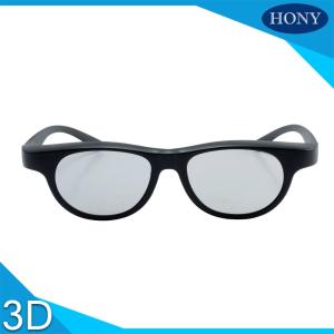 China Black Linear Polarized Cinema 3D Glasses Custom Frame Color For Movie Theater wholesale