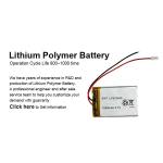 Customized Li Ion Polymer Battery 600mAh 3.7V 500mah Rechargeable Battery