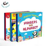 Montessori Educational Drawing Board Brain Teasers Magnetic Tangram Jigsaws Toys