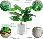 Fake Plants 16" Faux Plants Artificial Potted Plants Indoor for Home Office