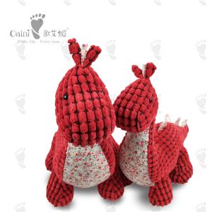 China 46cm Stuffed Cartoon Characters ODM Soft Anime Red Dinosaur Toy wholesale