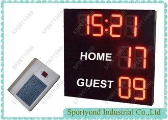Wireless Electronic Football Scoreboard , Led Soccer Game Score Board AC 100V -