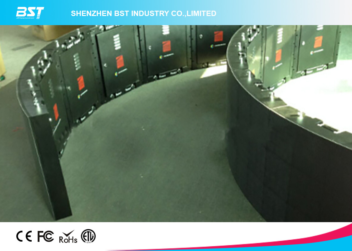 SMD2121 P4mm Indoor Full Color Advertising curved video LED screen For Shopping Malls