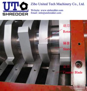 China low noise, low speed, big output - Double Shaft Shredder D2830 - plastic, trye, wood, metal, e-waste, bottle, shredding wholesale