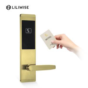 China Zinc Alloy Black Hotel Key Card Door Locks With ANSI Mortise MF1 Card Type wholesale