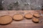 ODM Dampproof Mini Glass Bottle Corks Glass Base Dome 2.5*2.2IN Groove Line