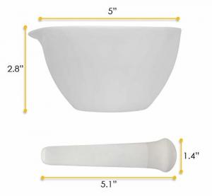China Porcelain Mortar & Pestle Set, 9oz (275ml) - Unglazed Grinding Surface - Excellent For Kitchen Or Laboratory wholesale
