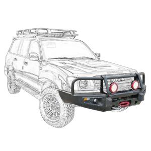 China Upgrade Your Toyota LC100's Look and Performance with This 4x4 Bull Bar Front Bumper wholesale