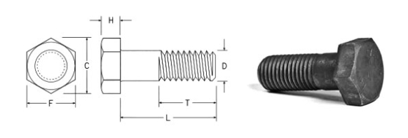 Astm F3125 Grade A325 Bolt Dimensions