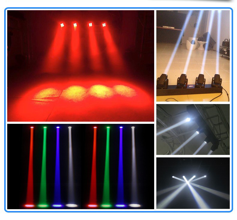Linear 4 Moving Head Light Bar 4x10w White Leds With 100,000hrs Life Span