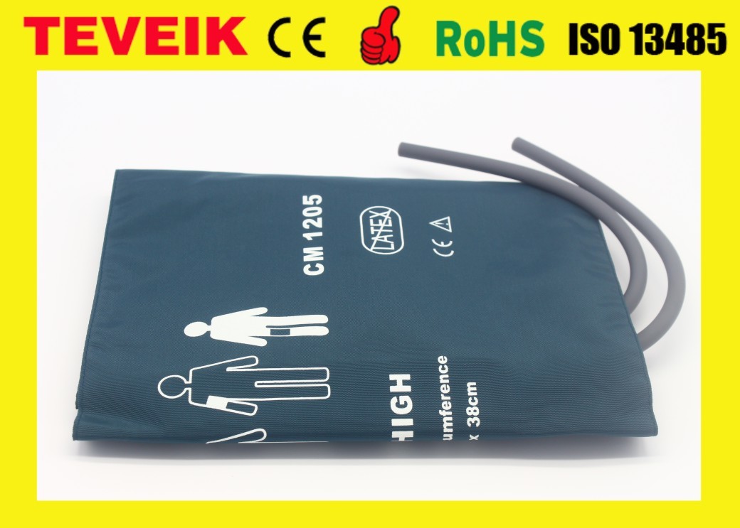 Factory Price Reusable Datex Ohmeda Nylon Material Double Tube NIBP Blood Pressure Cuff For Adult Thigh