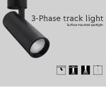 Directional Single Adjustable Spotlights Ceiling Aluminum Surface Mounted