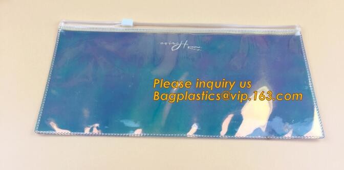 A5 full color print PP/PVC document bag with zipper lock file folder bag,soft PVC office file document bag with zipper