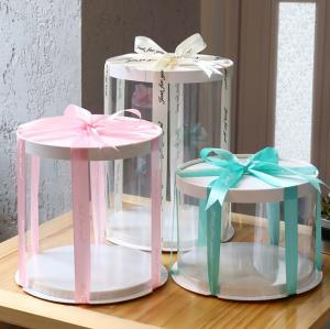 China 10 Inch Eco Friendly Plastic Packaging Round Transparent Food Grade PET Cake Boxes wholesale
