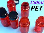 High Quality 100ml Red Empty Pet Pill Tablet Calcium Pharmaceutical Container